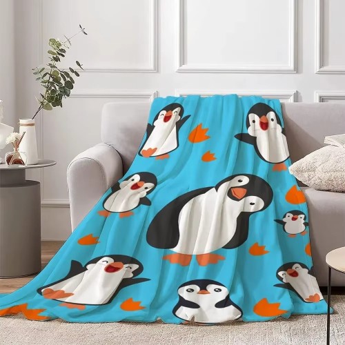 Cute Penguins Fleece Blanket