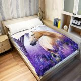 Lavender Horse Plush Blanket