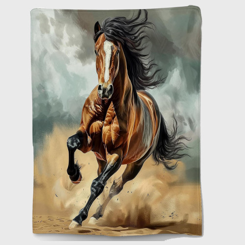 Wildlife Horse Print Blanket