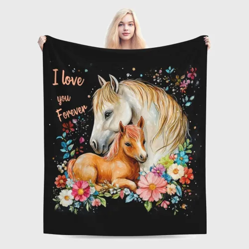 I Love You Forever Horse Blanket