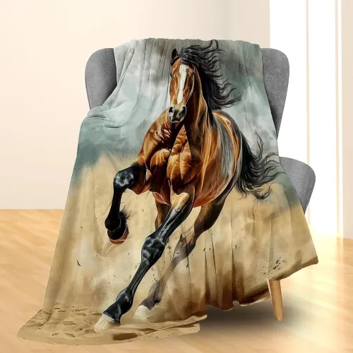 Wildlife Horse Print Blanket