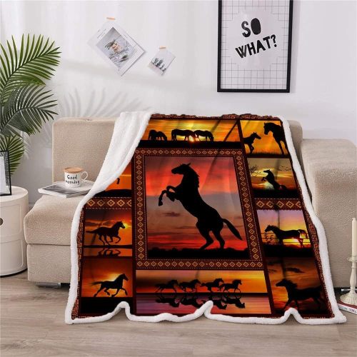 Animal Horse Print Blanket