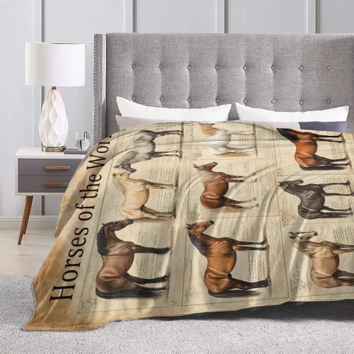 Horse Of The World Plush Blanket