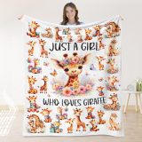 Just A Girl Who Loves Giraffes Blanket