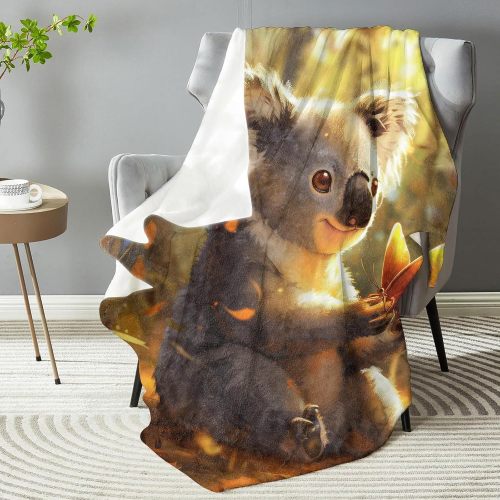 Butterfly Koala Print Blanket