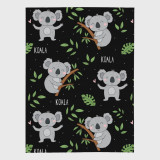 Kids Cartoon Koala Print Blanket