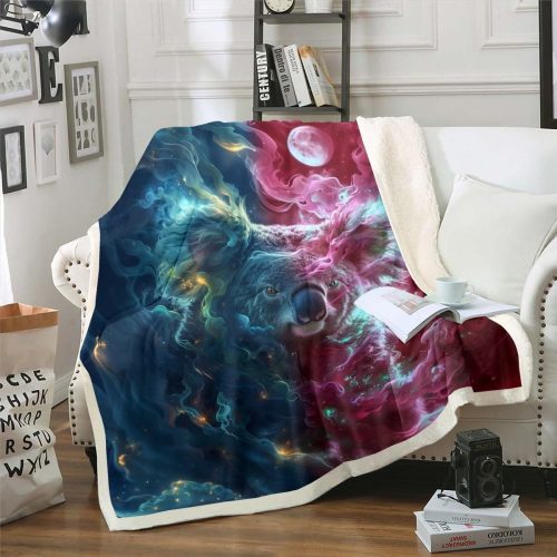 Galaxy Koala Print Blanket