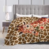 Giraffe Pattern Plush Blanket