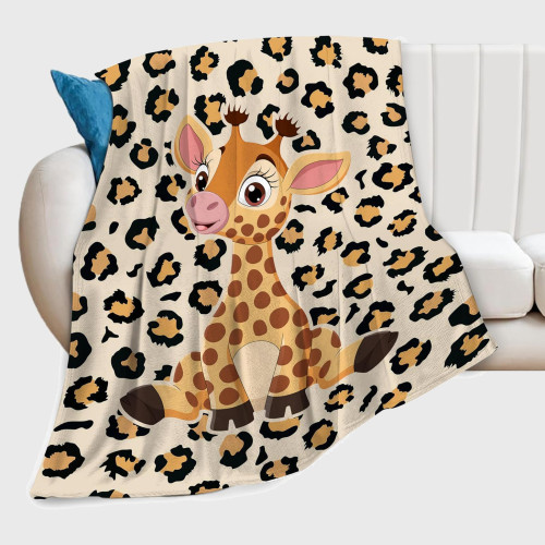 Kawaii Giraffe Plush Blanket