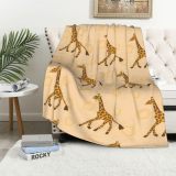 Cartoon Giraffe Plush Blanket