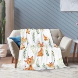 Cute Kids Cartoon Giraffe Plush Blanket