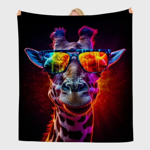 Cool Giraffe Print Blanket