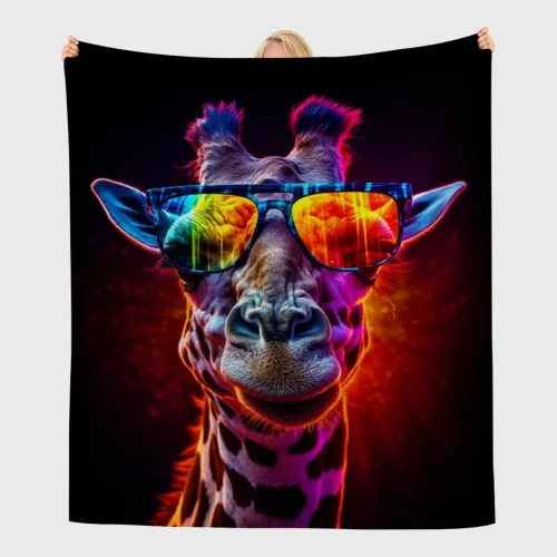 Cool Giraffe Print Blanket