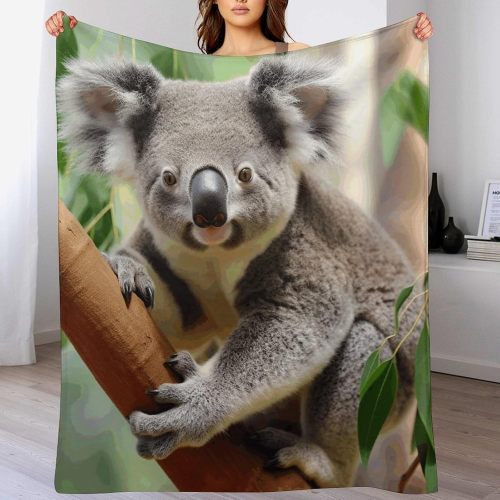 Animal Koala Plush Throw Blanket