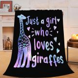 Just A Girl Who Loves Giraffes Blanket