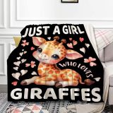 Just A Girl Who Loves Giraffes Blanket