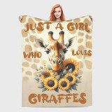Just A Girl Who Loves Giraffes Blanket
