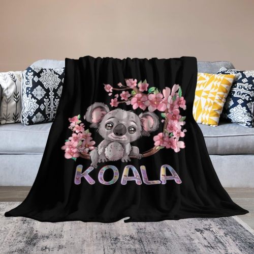 Floral Koala Plush Sofa Blanket