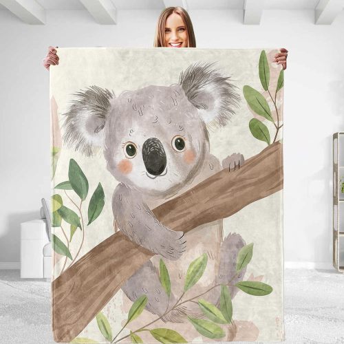 Cartoon Koala Flannel Blanket