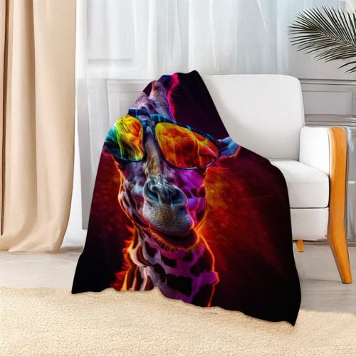 Cool Giraffe Print Blanket
