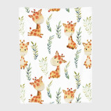 Cute Kids Cartoon Giraffe Plush Blanket