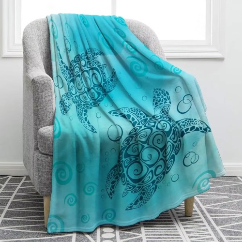 Cozy Sea Turtle Throw Blanket