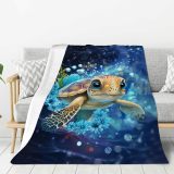 Teens Cute Sea Turtle Fleece Blanket