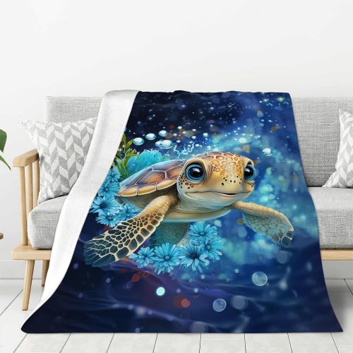 Teens Cute Sea Turtle Fleece Blanket