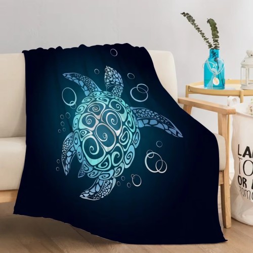 Cozy Sea Turtle Throw Blanket
