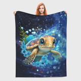 Teens Cute Sea Turtle Fleece Blanket