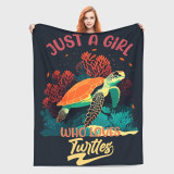 Just A Girl Who Loves Turtles Blanket