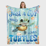 Just A Girl Who Loves Turtles Blanket
