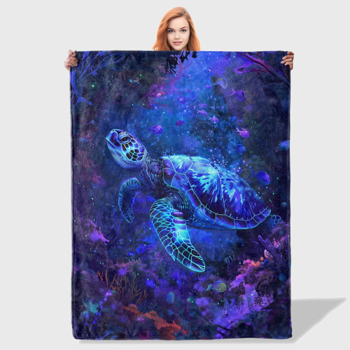Ocean World Sea Turtle Blanket