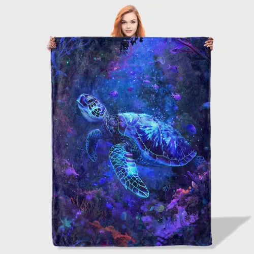 Ocean World Sea Turtle Blanket