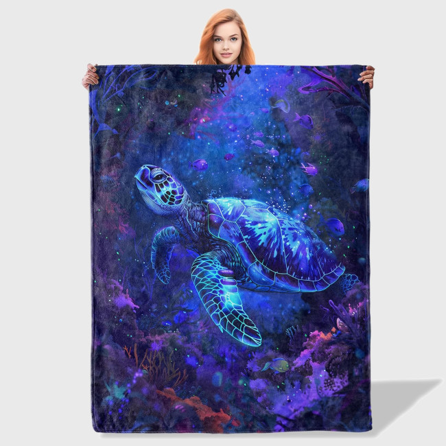 Ocean World Sea Turtle Blanket
