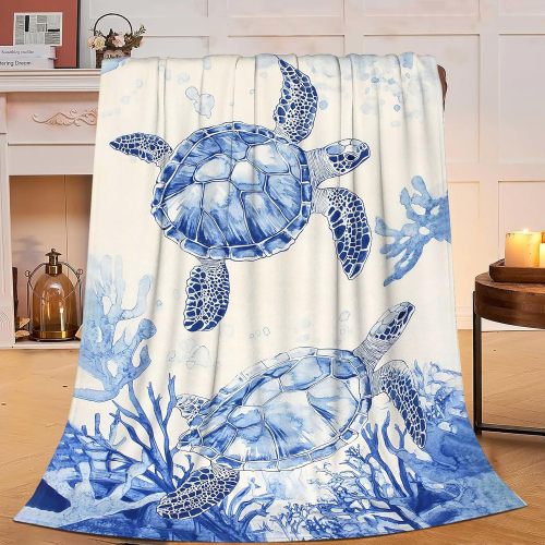 Sea Turtle Themed Fleece Blanket