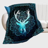 Tribal Deer Printed Throw Blanket