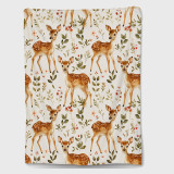 Cute Kids Floral Deer Throw Blanket