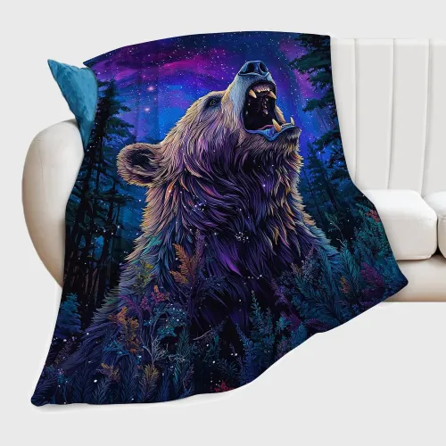 Galaxy Bear Plush Blanket