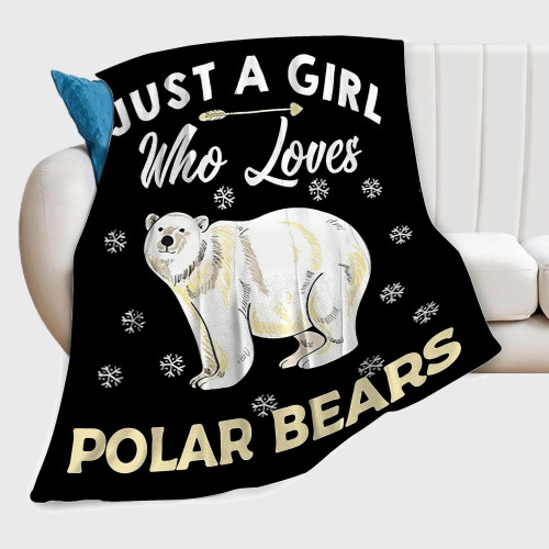 Just A Girl Who Loves Polar Bears Plush Blanket