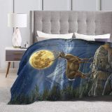 Moon Deer Plush Throw Blanket