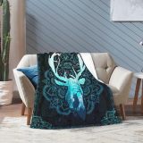 Tribal Deer Printed Throw Blanket