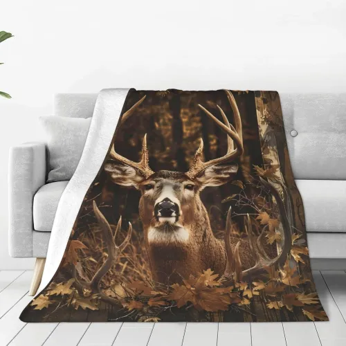 Animal Deer Plush Throw Blanket