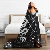 Gothic Tribal Double Snakes Plush Blanket