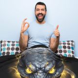 Black Gold Cobra Snake Plush Blanket