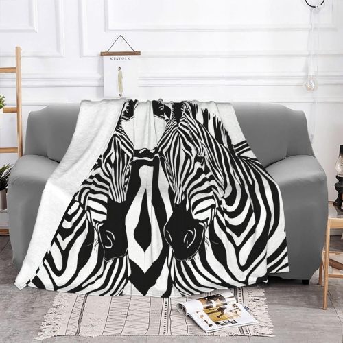 Couples Zebra Fleece Blanket