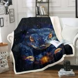 Galaxy Snake Print Plush Blanket