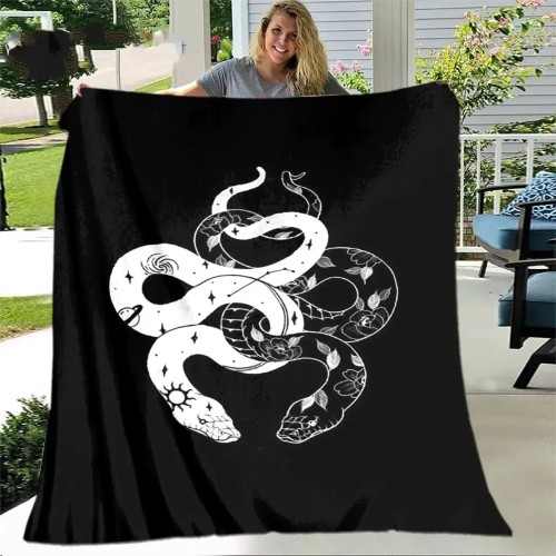 Yin Yang Snake Plush Blanket