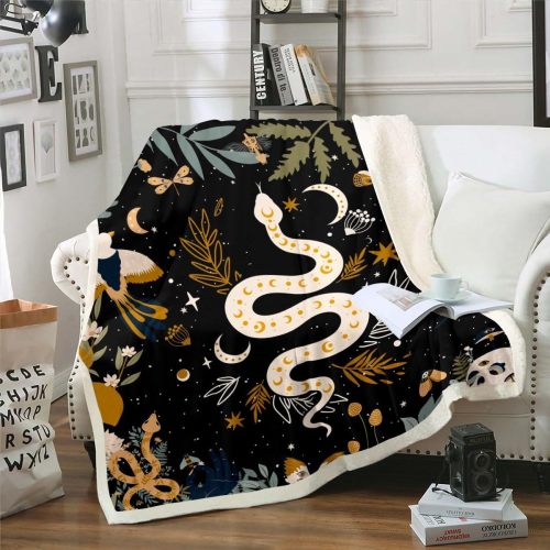 Kids Cartoon Snake Flannel Blanket