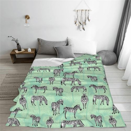 Cozy Zebra Print Flannel Blanket